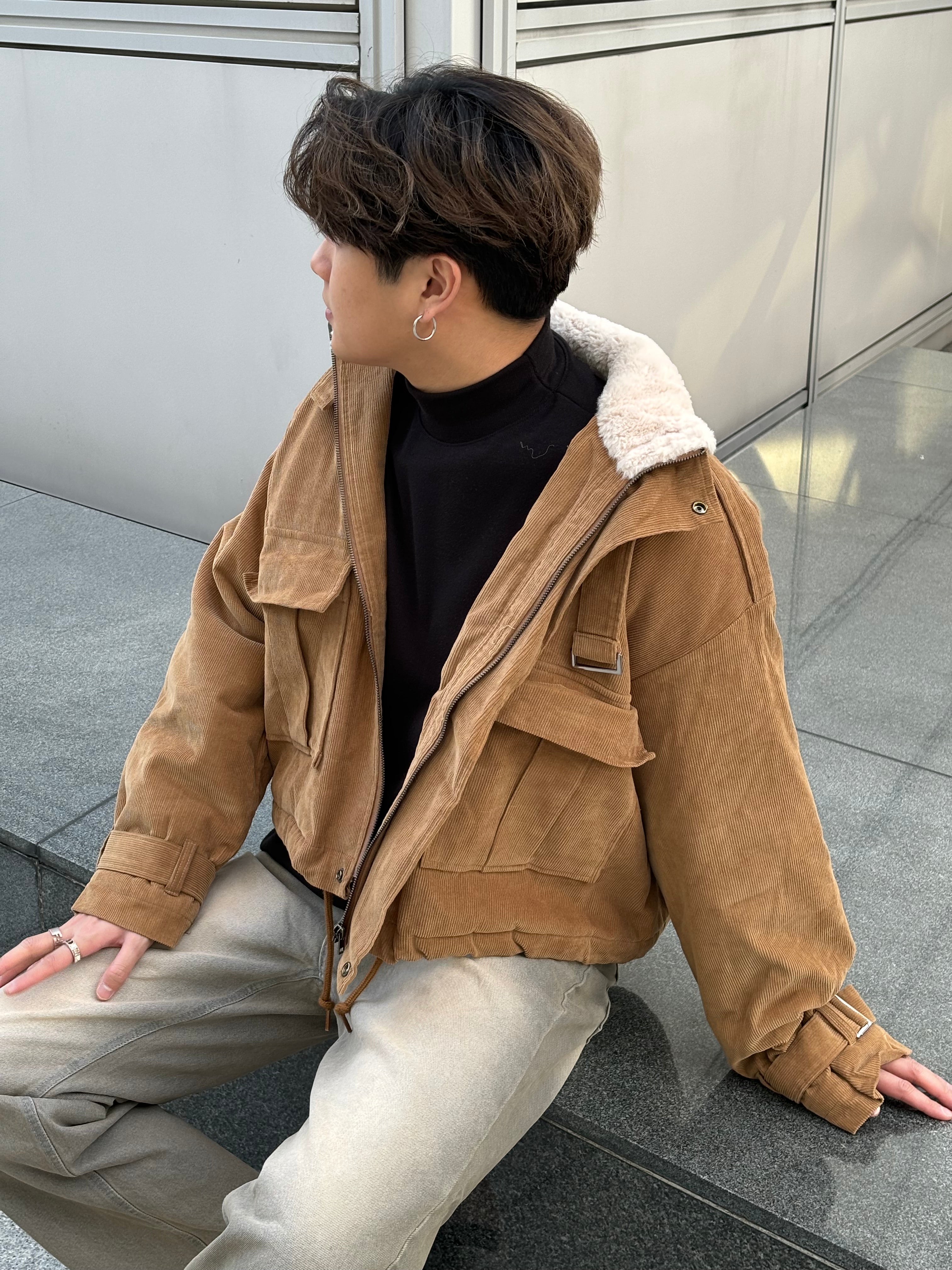 毛毛領挺身短褸