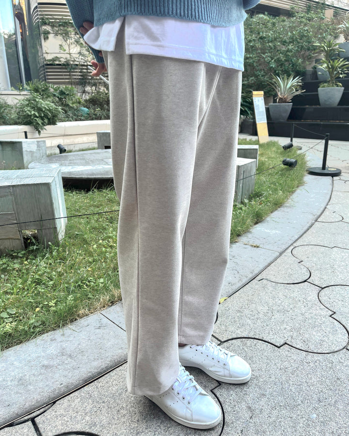 挺身超舒適長褲 - 淺米