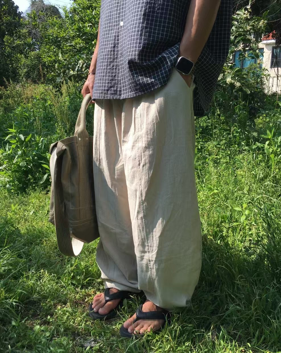 男女裝系列 寬鬆落地長褲