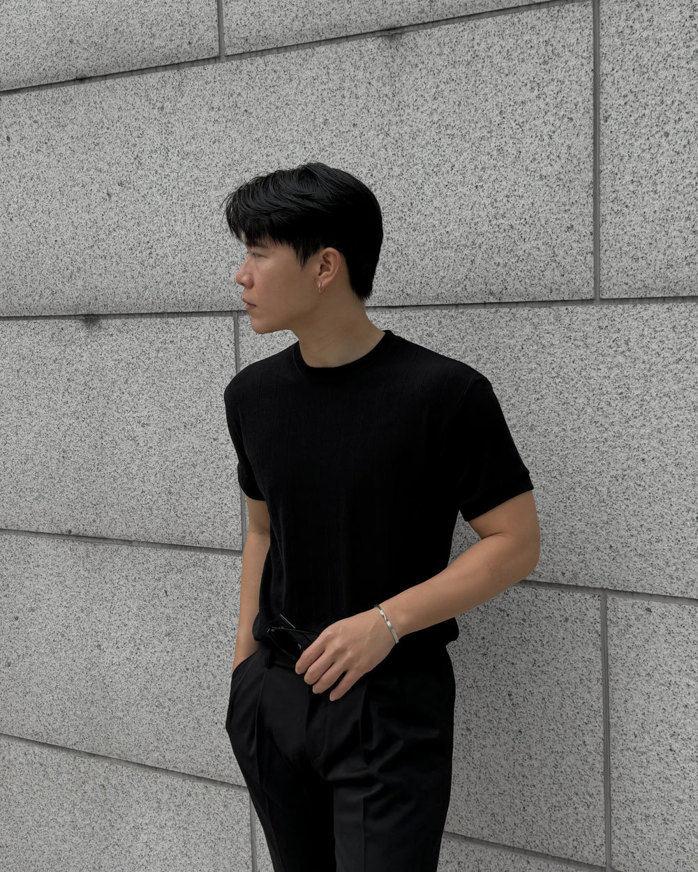 柔軟韓系短袖上衣 - 韓國男裝