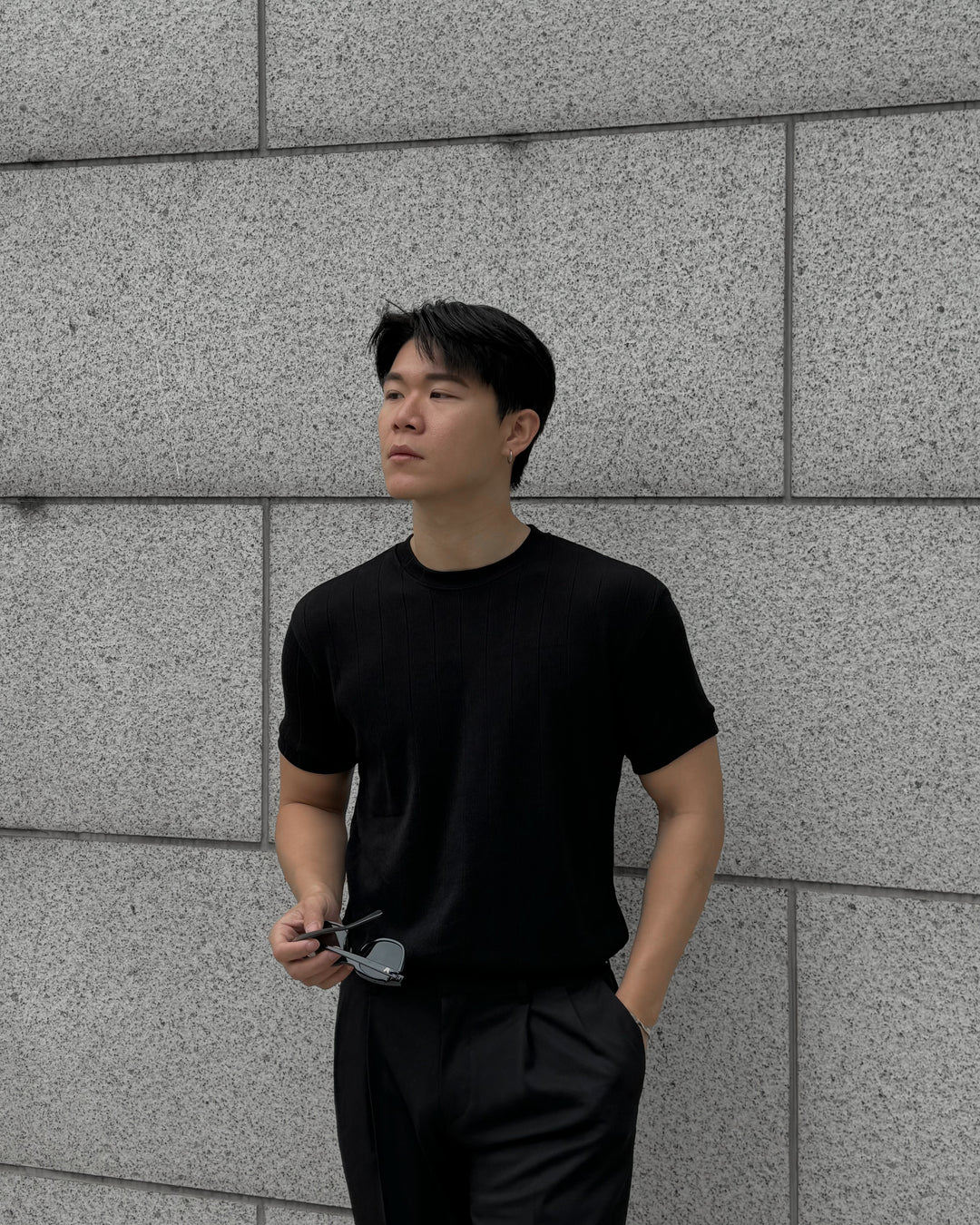 柔軟韓系短袖上衣 - 韓國男裝