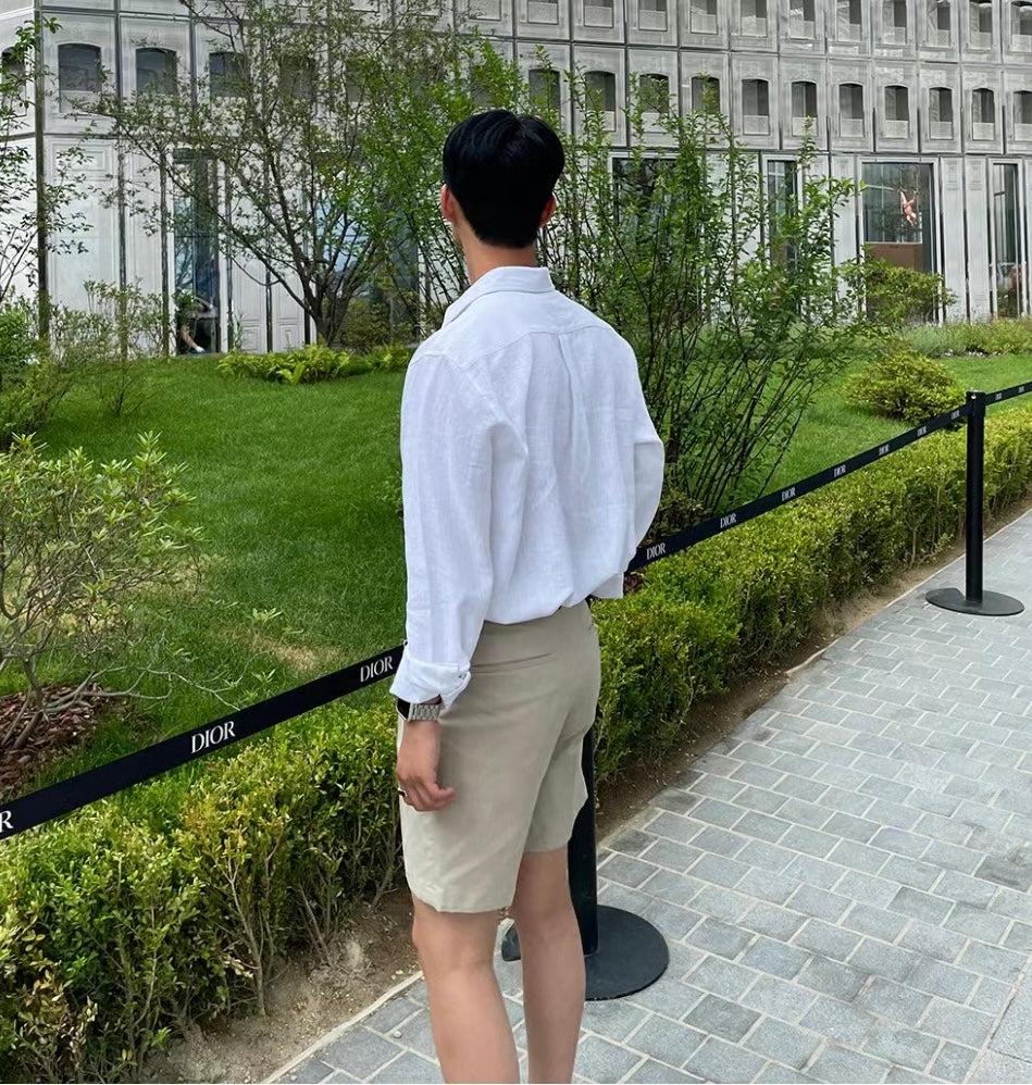挺身麻棉短褲