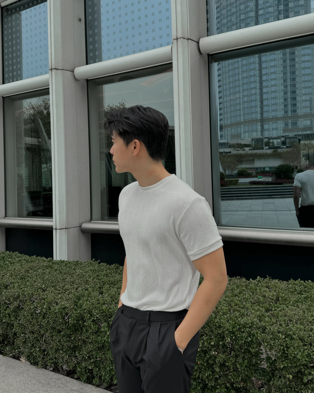 柔軟韓系短袖上衣 - 韓國男裝