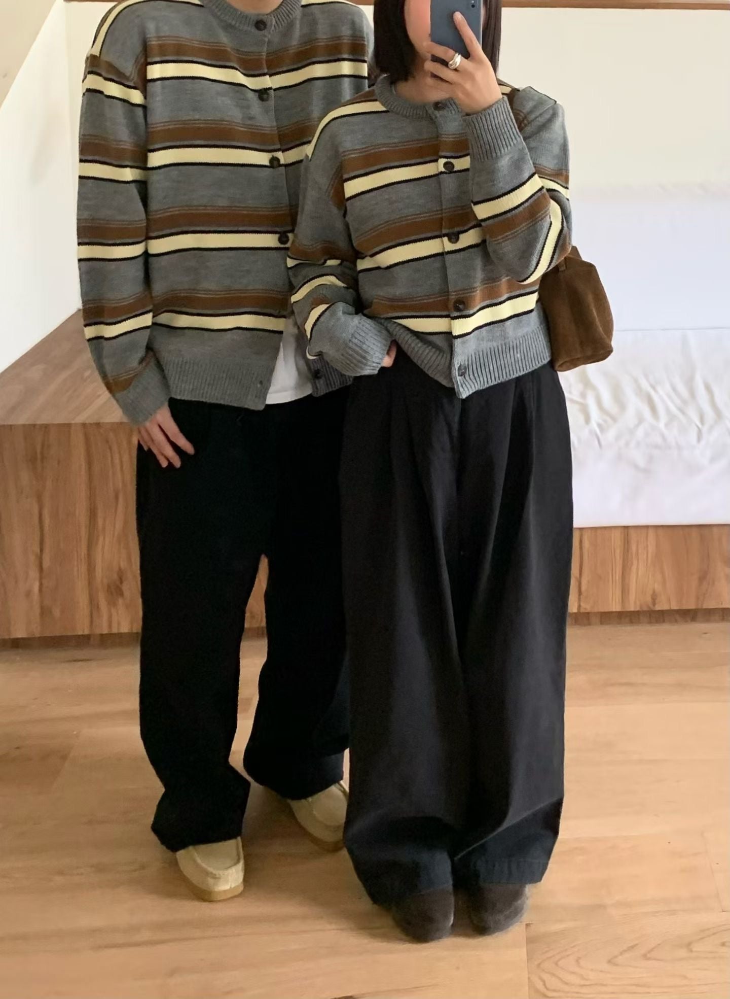 <情侶裝系列>粗間條針織上衣