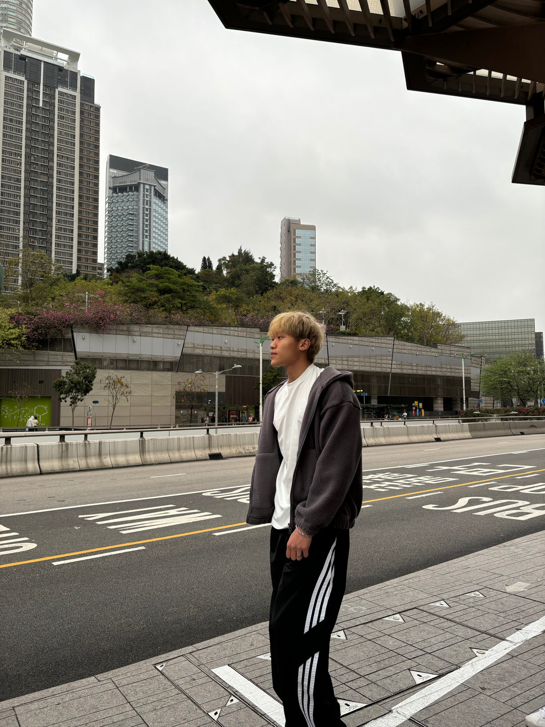 毛毛連帽外套 韓國男裝