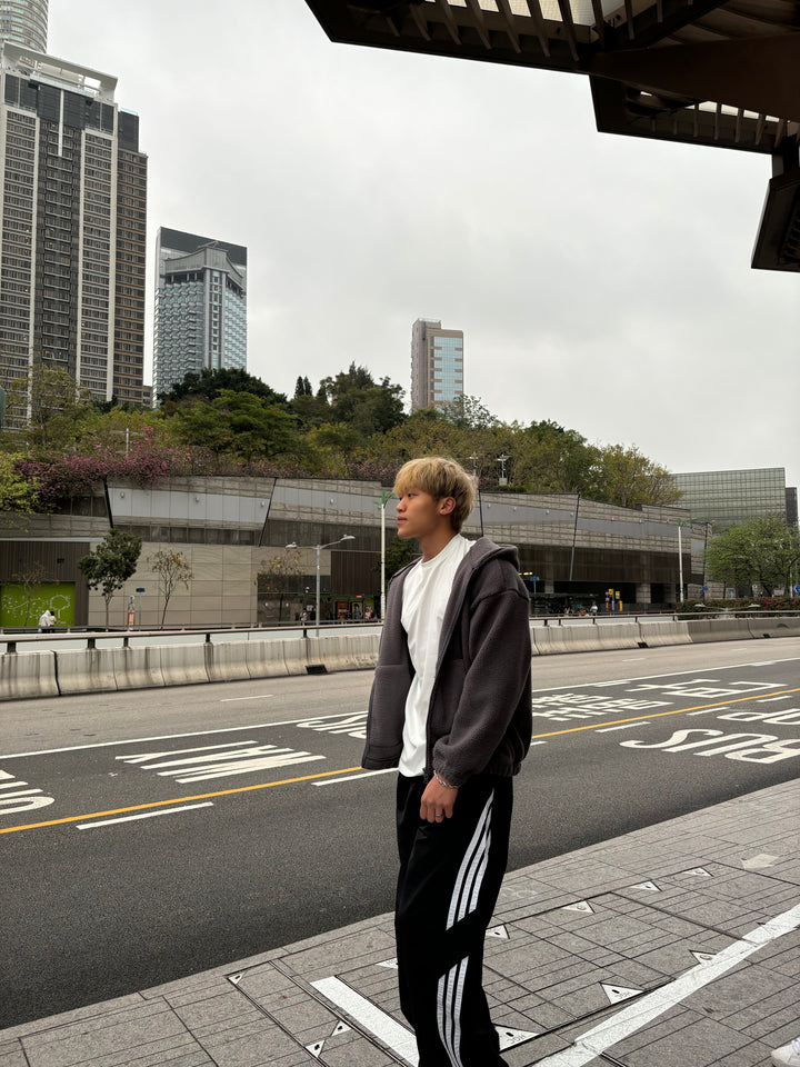 毛毛連帽外套 韓國男裝