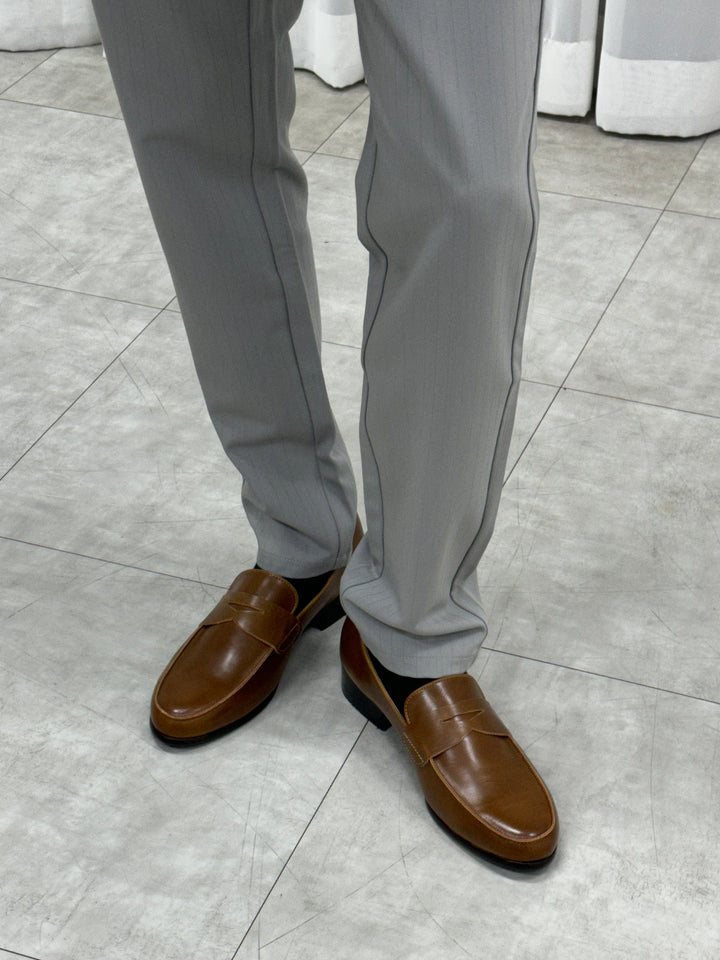 韓國製啡色樂福鞋Loafers 男裝鞋