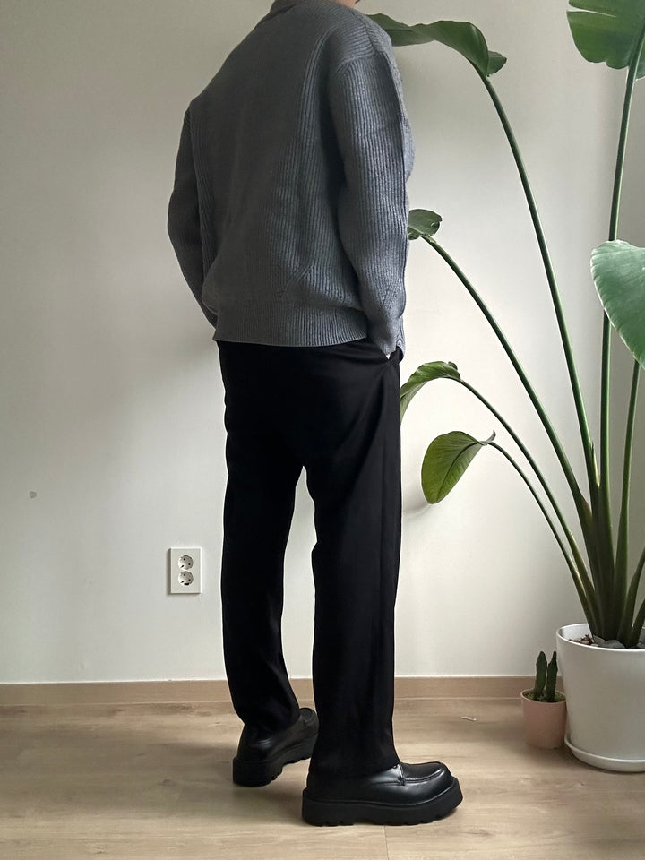 簡約灰色針織外套