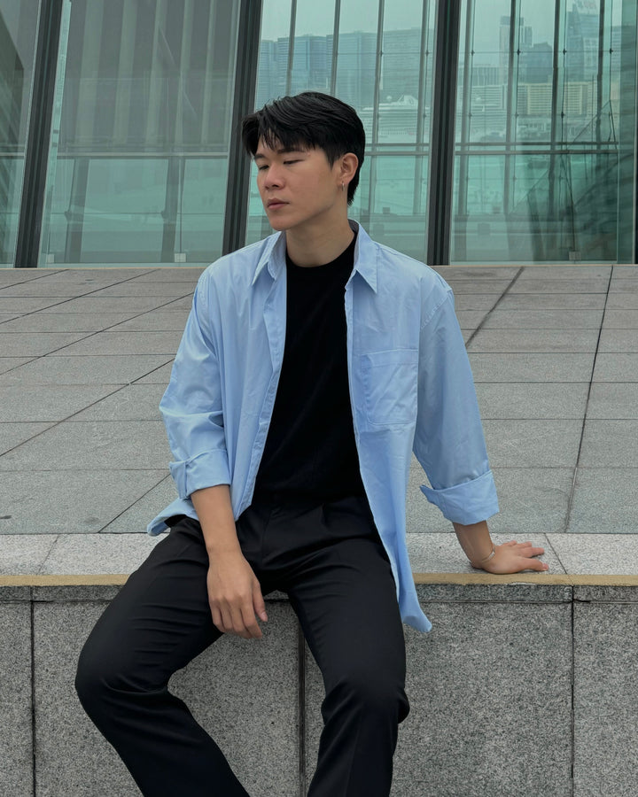 挺身日常襯衫-韓國男裝