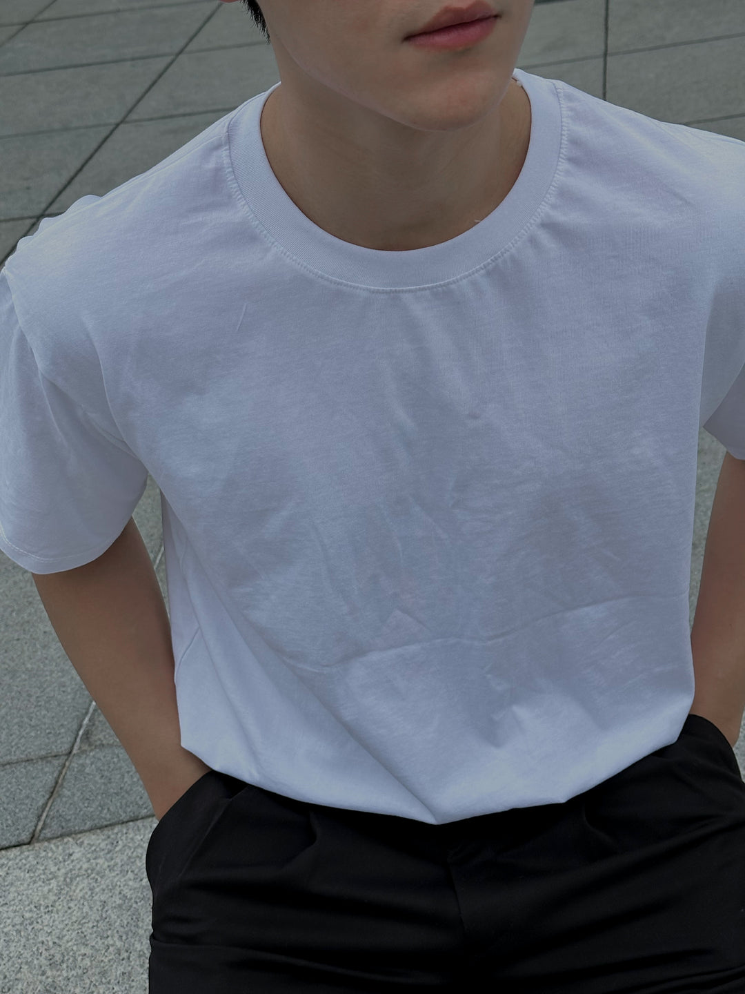 純色襯搭上衣 (15色) - 韓國男裝