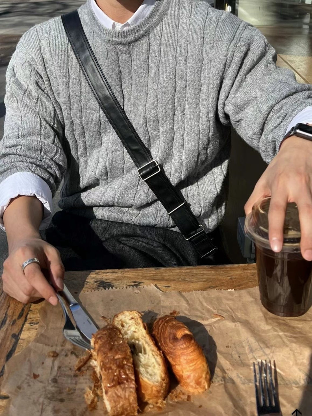 麻花針織親膚上衣