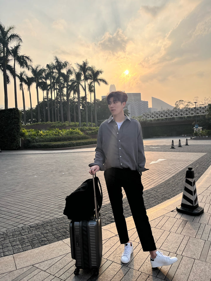 現貨 黑色直腳長褲