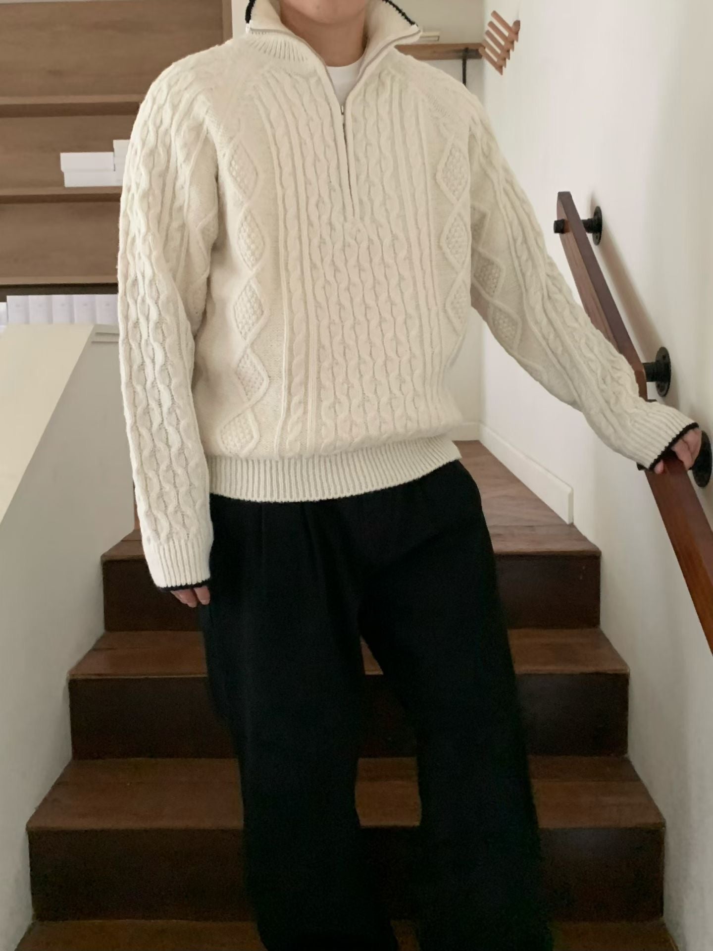 <情侶裝系列>麻花針織長袖上衣