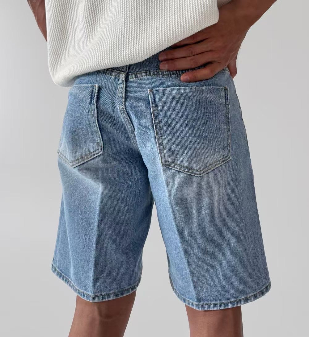 現貨 水藍牛仔短褲