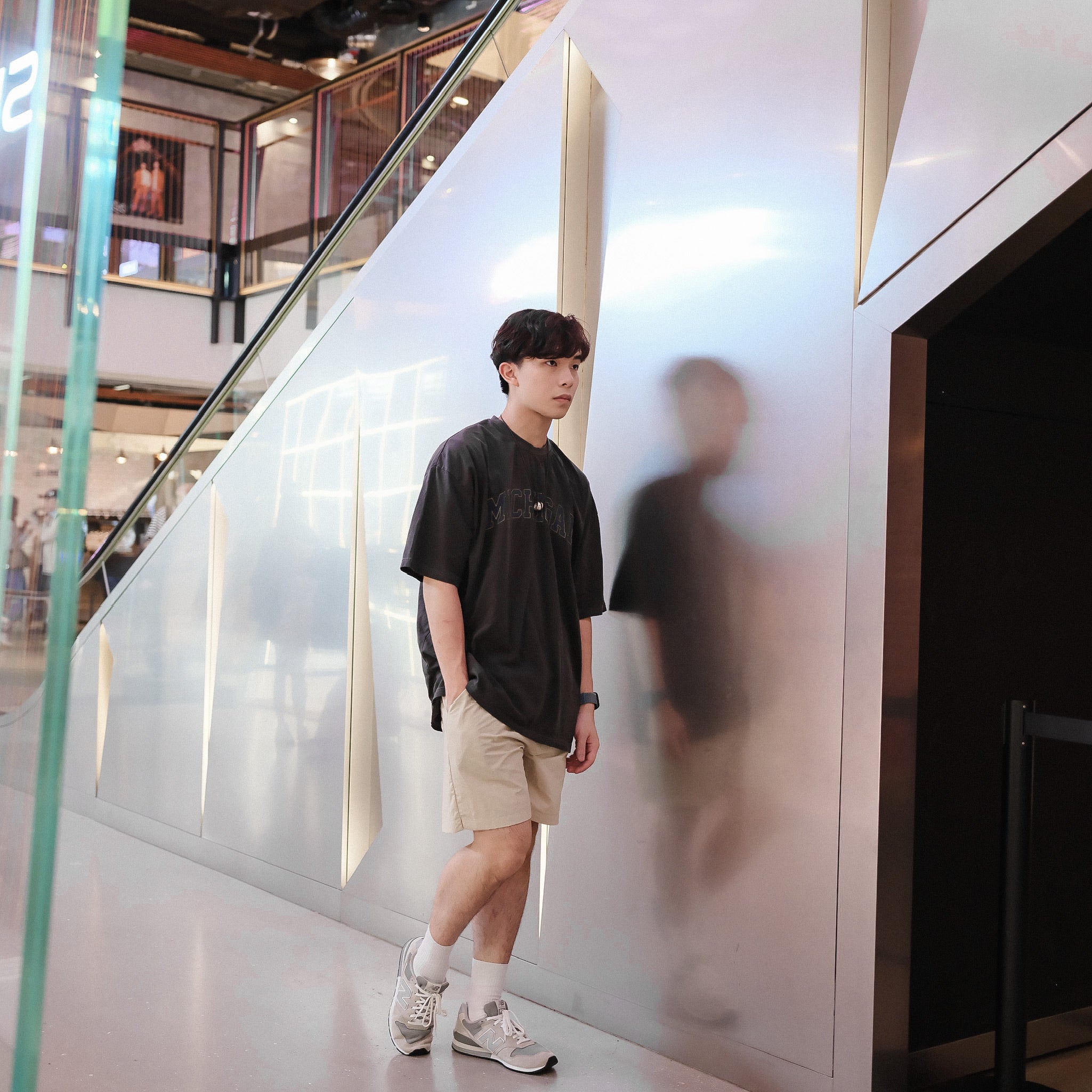 超透氣百搭米色短褲Daily Nylon Beige Shorts- 韓國男裝