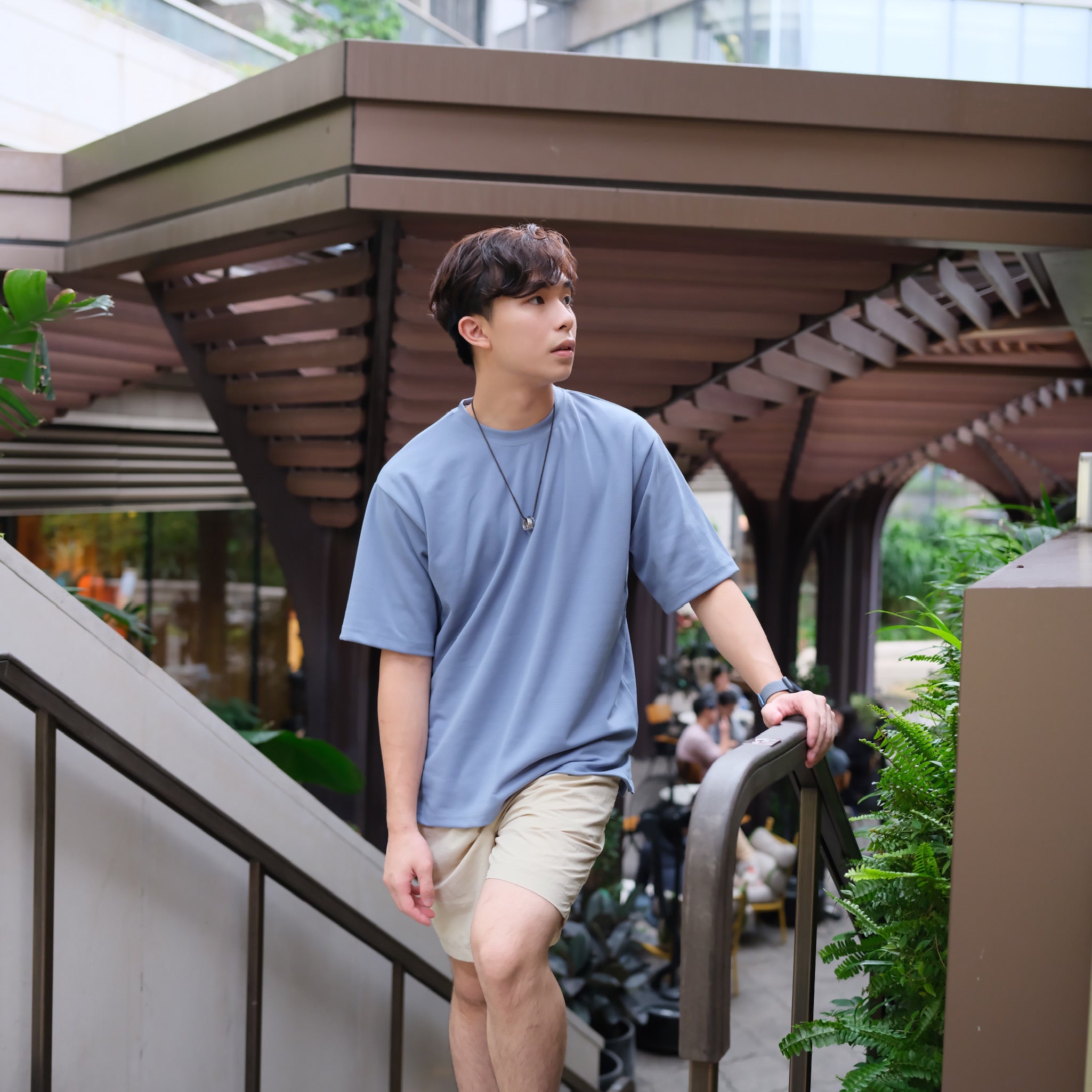 超透氣百搭米色短褲Daily Nylon Beige Shorts- 韓國男裝