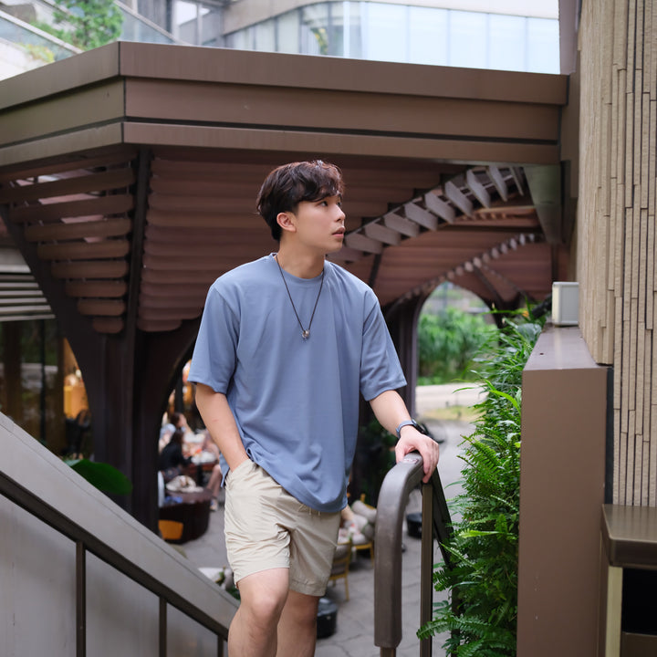 超透氣百搭米色短褲Daily Nylon Beige Shorts- 韓國男裝