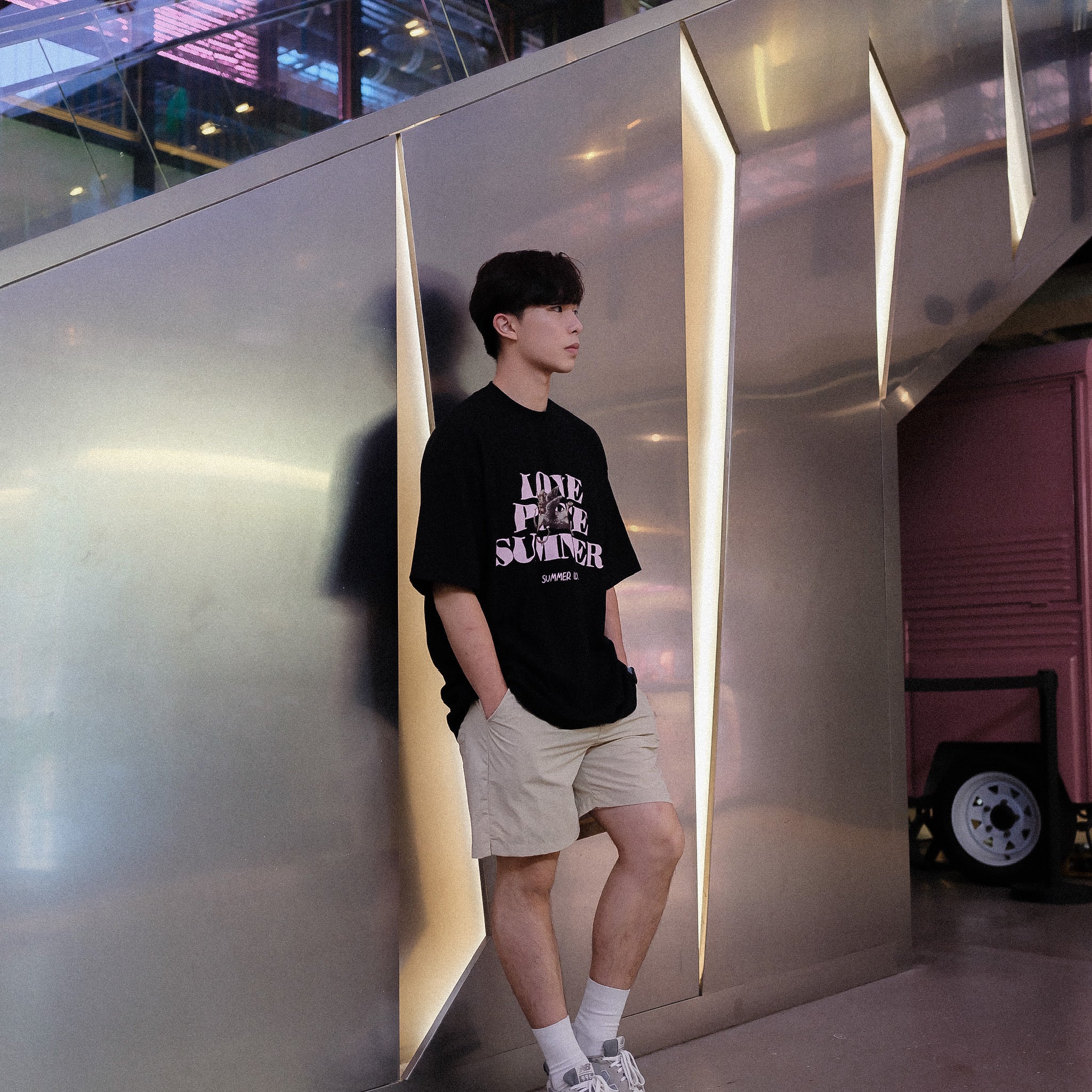 超透氣百搭米色短褲Daily Nylon Beige Shorts- 韓國男裝