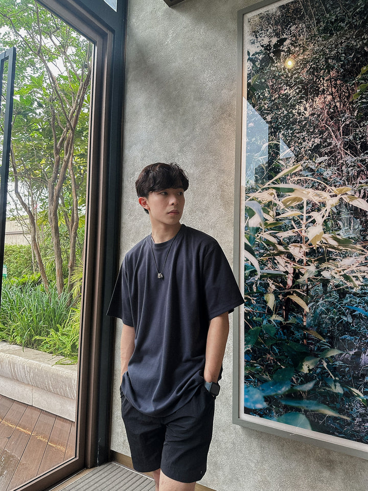 超透氣百搭黑色短褲Daily Nylon Black Shorts-韓國男裝