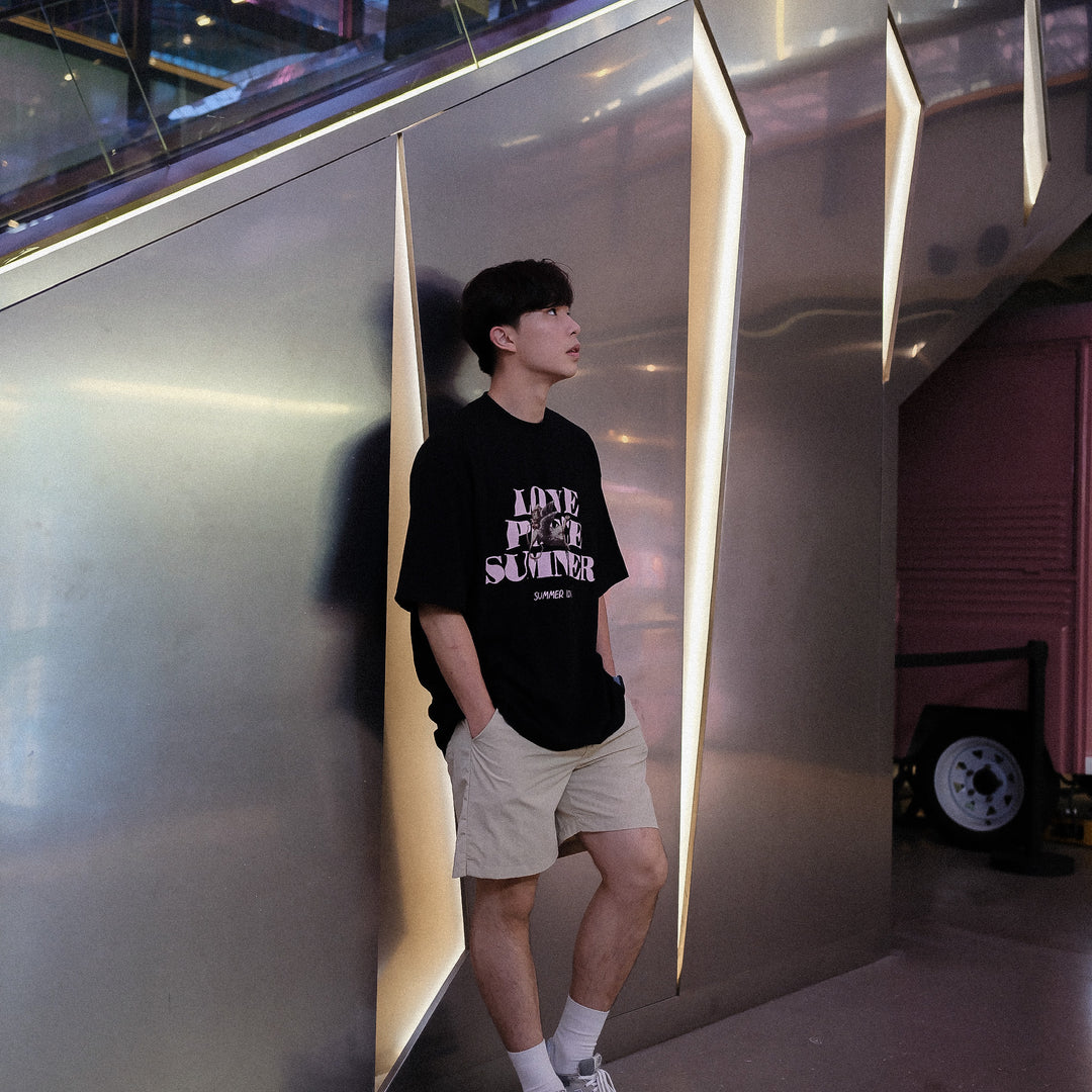 超透氣百搭米色短褲Daily Nylon Beige Shorts- 韓國男裝