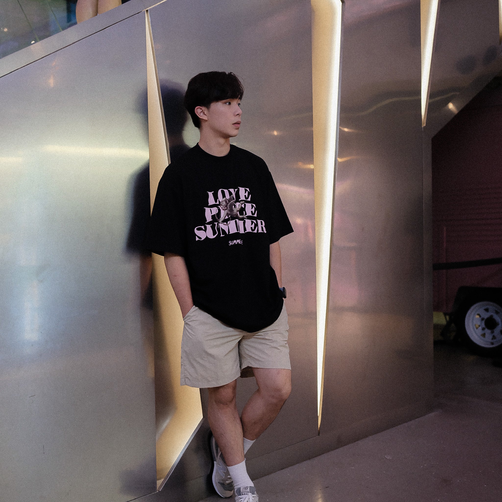 超透氣百搭米色短褲Daily Nylon Beige Shorts- 韓國男裝