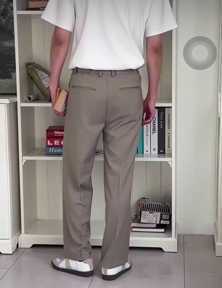 百搭半闊筒長褲- 韓國男裝