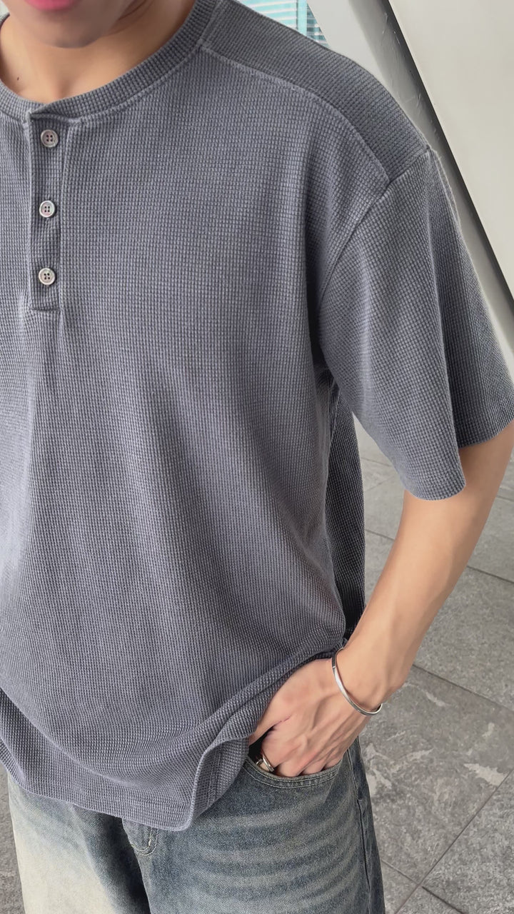 短袖暗格紋上衣