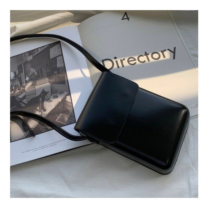 韓國男裝- 皮面側肩袋