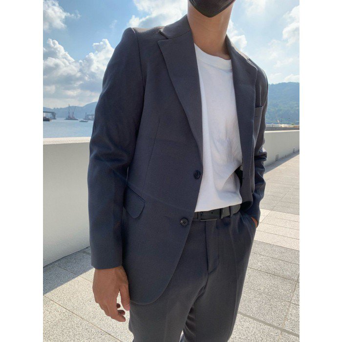 韓國男裝-Dark Ash Grey Suit - Blazer