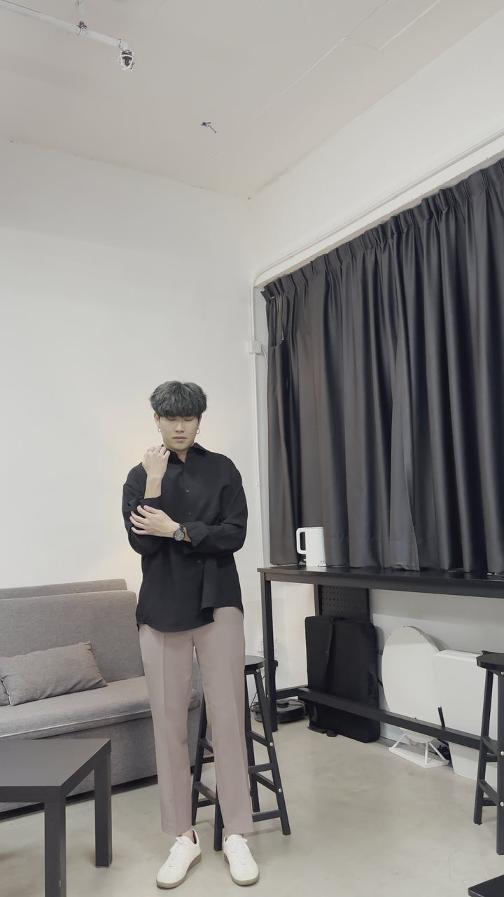 黑色襯衫Black shirt - 韓國男裝