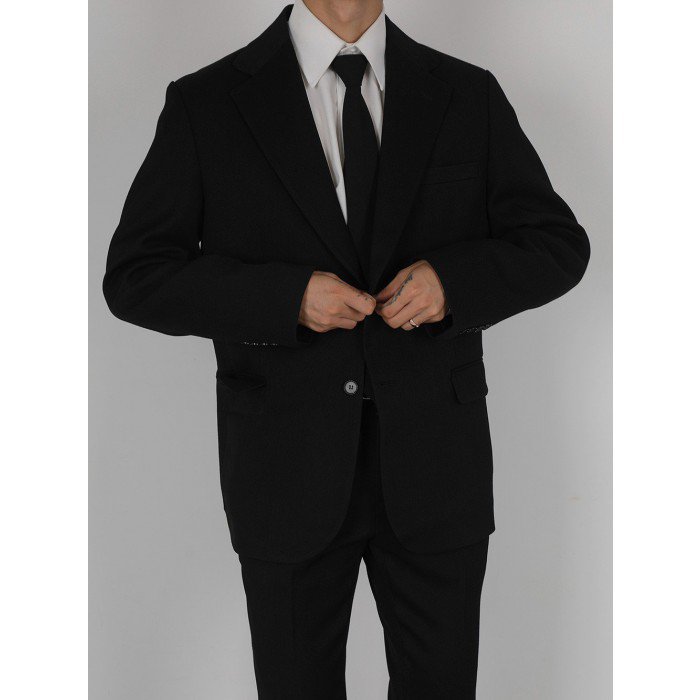 韓國男裝-Black Suit - Blazer