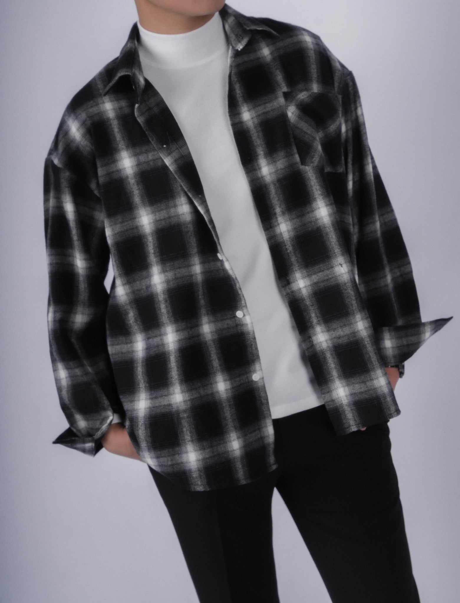 格仔襯衫Checked Shirt-韓國男裝