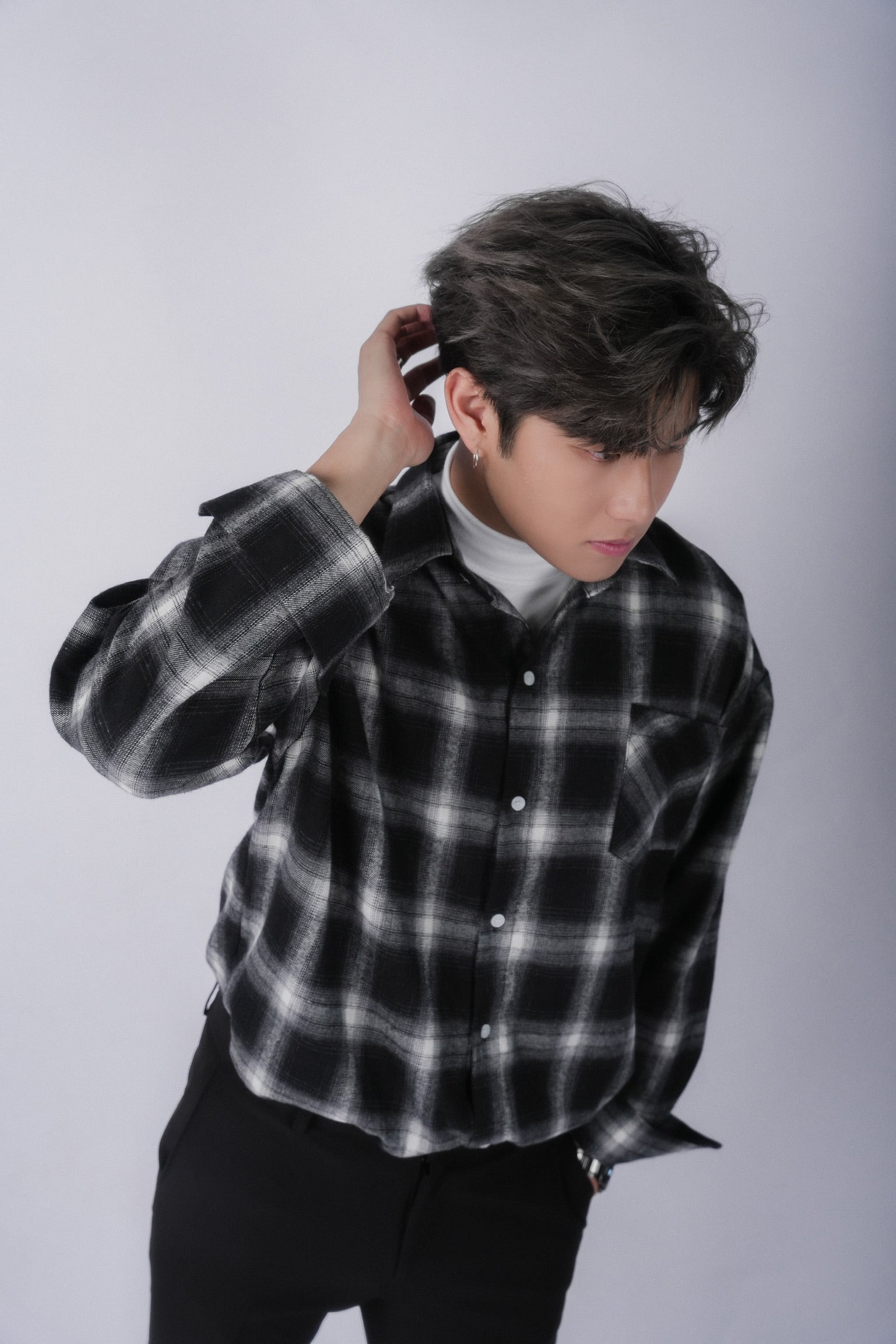 格仔襯衫Checked Shirt-韓國男裝