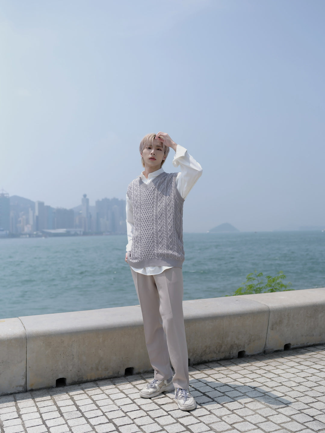 米色日常長褲Daily Beige Bottom-韓國男裝