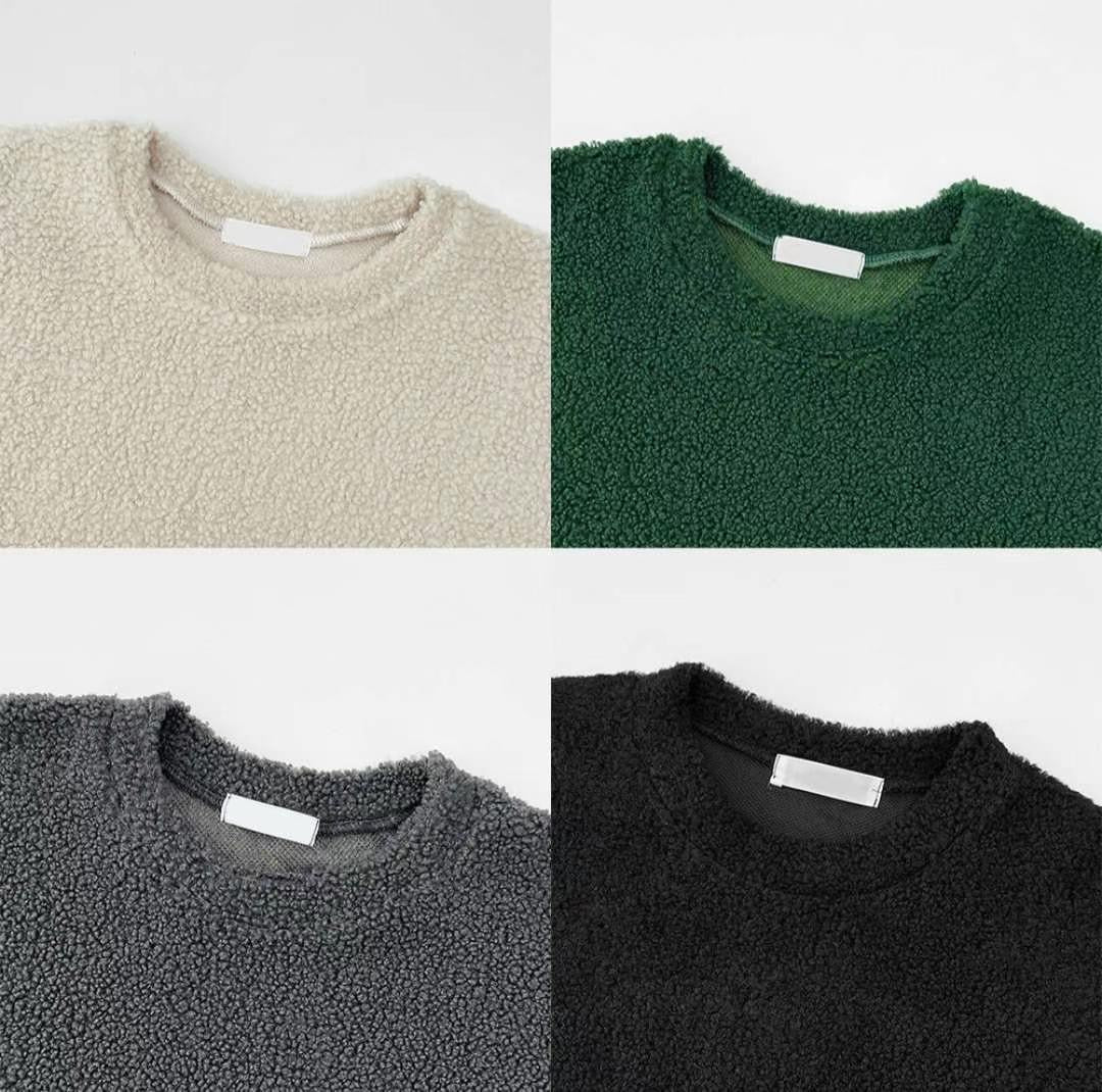 黑色毛毛上衣Fluffy Black Top-韓國男裝