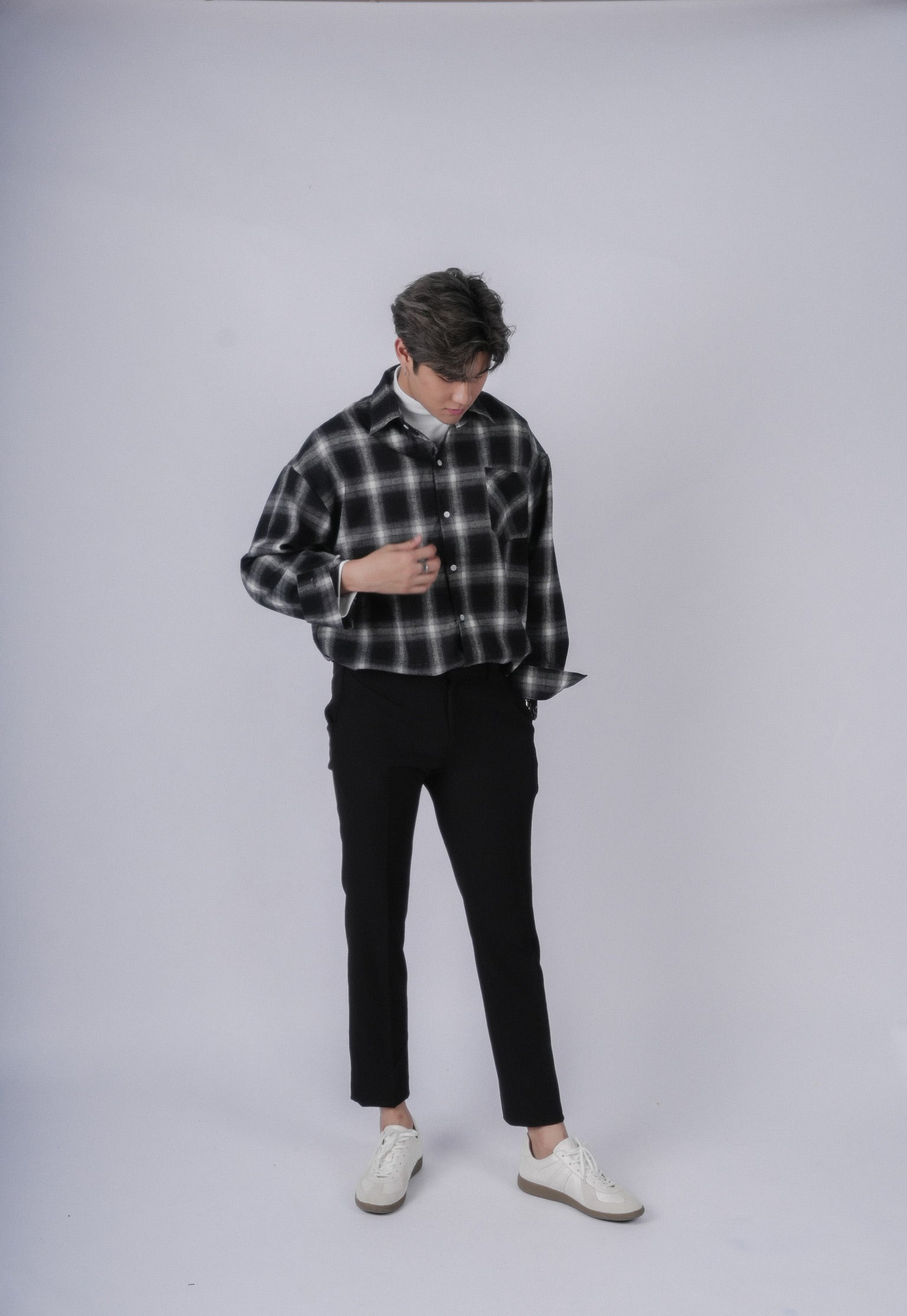 格仔襯衫Checked Shirt-韓國男裝