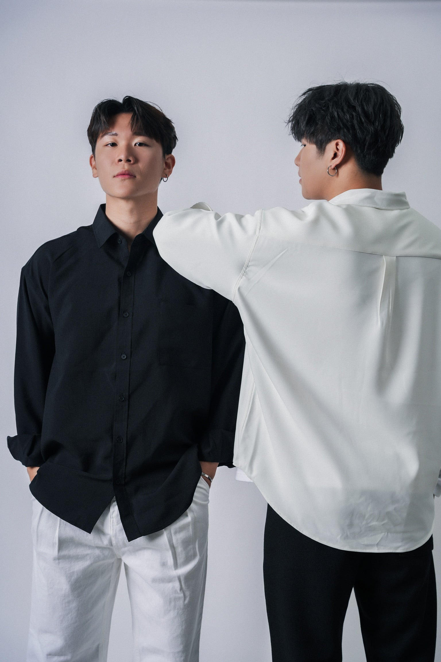 黑色襯衫Black shirt - 韓國男裝