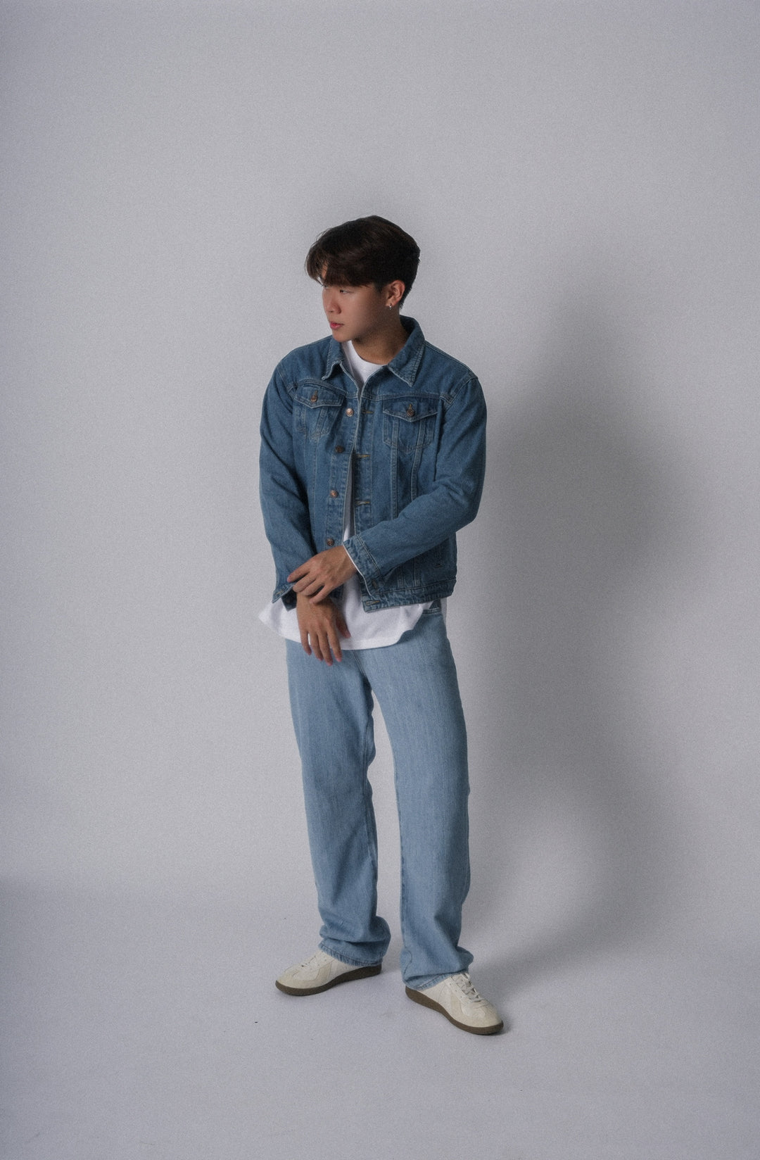 淺藍牛仔褲Light Washed Jeans-韓國男裝