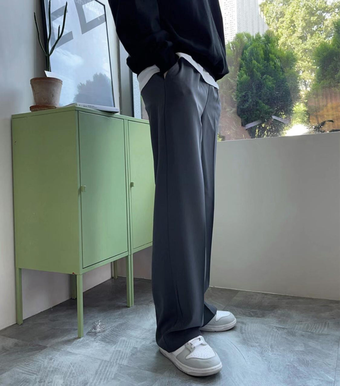 彈性落地長褲Comfy Bottom - 韓國男裝