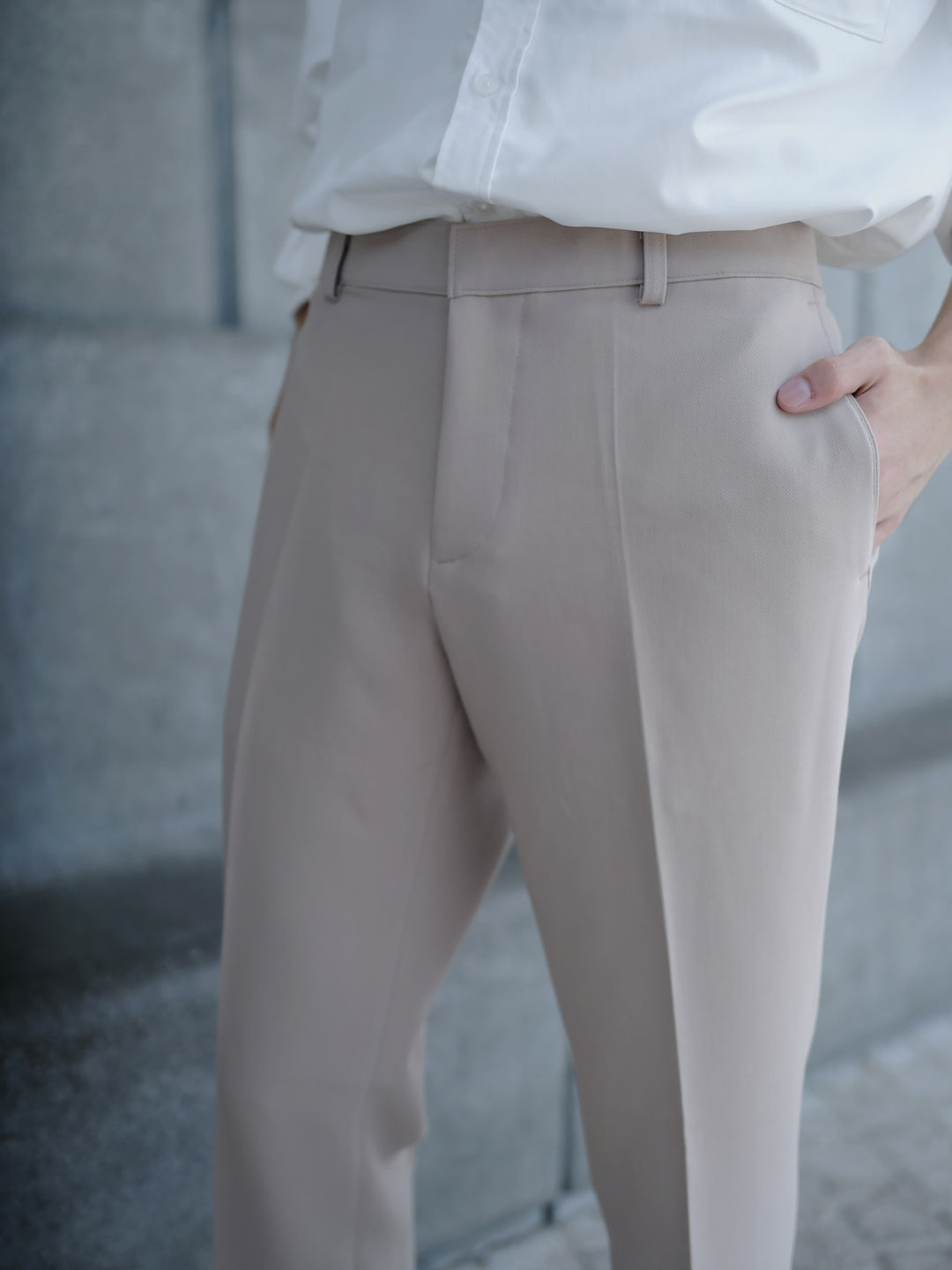 米色日常長褲Daily Beige Bottom-韓國男裝