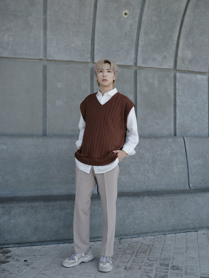 米色日常長褲Daily Beige Bottom-韓國男裝