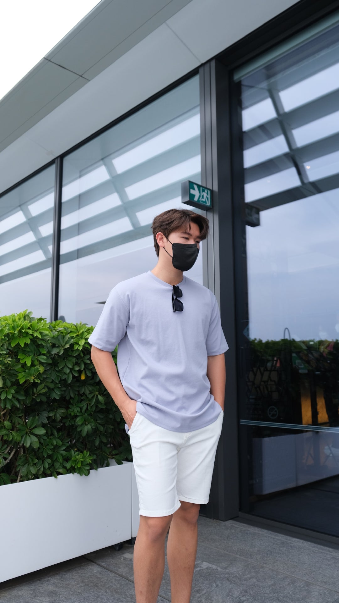 韓國男裝-霧紫藍色上衣 Mist Violet Top