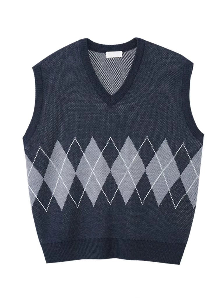 菱格針織冷背心