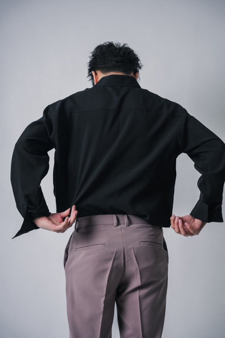 黑色襯衫Black shirt - 韓國男裝