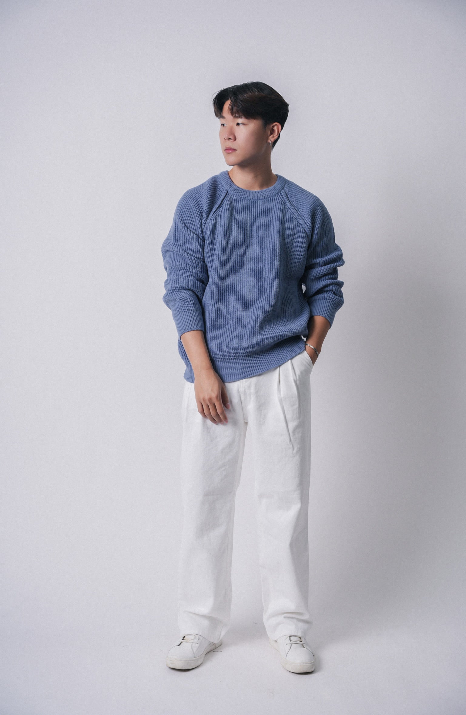 挺身落地牛仔褲