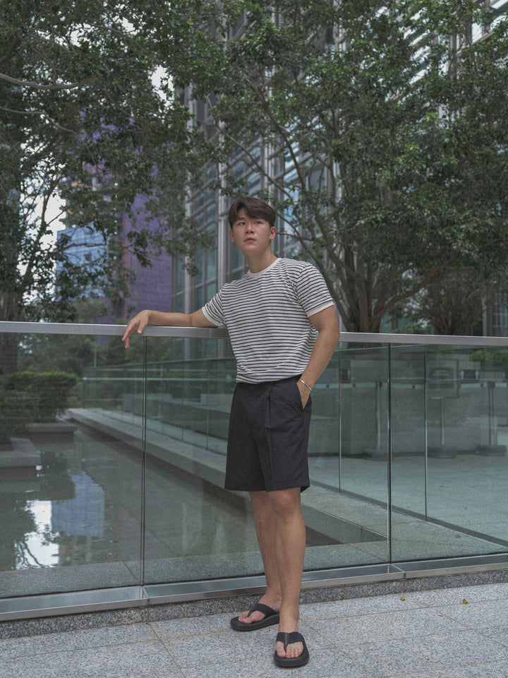 韓國男裝-黑色百搭短褲Black Shorts