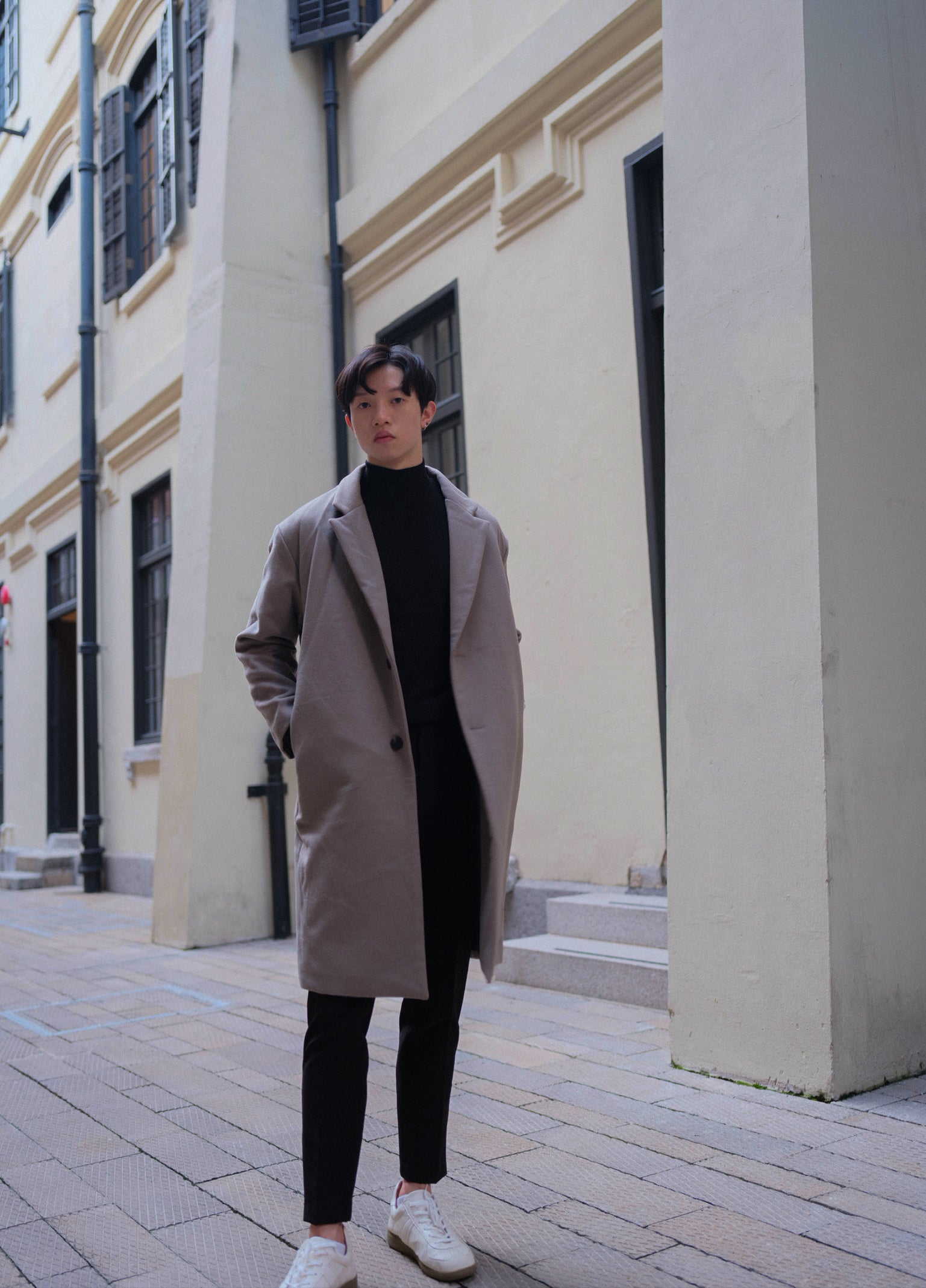 啡色大衣Brown Coat-韓國男裝