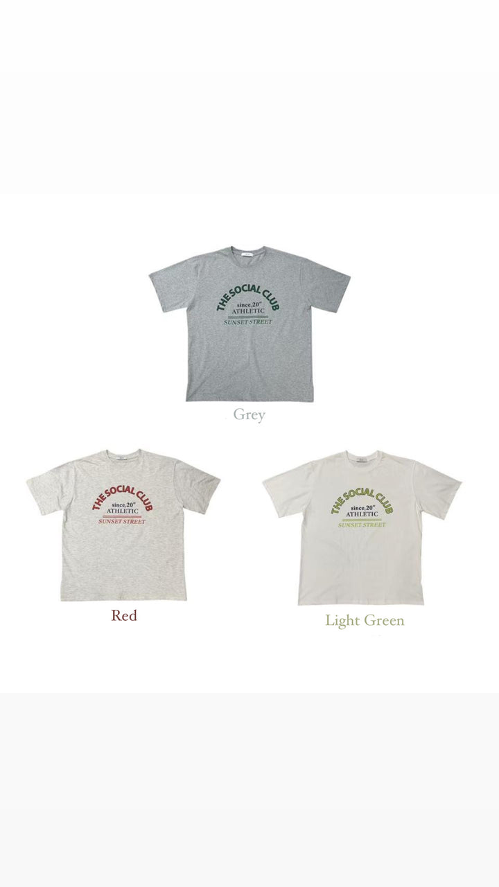 親膚韓系短袖上衣Sunset Street Tee - 韓國男裝