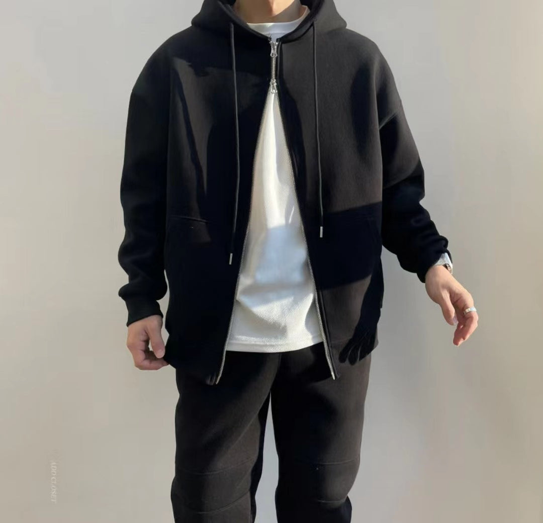 韓國男裝-Zip Up Hoodie (3 colours)