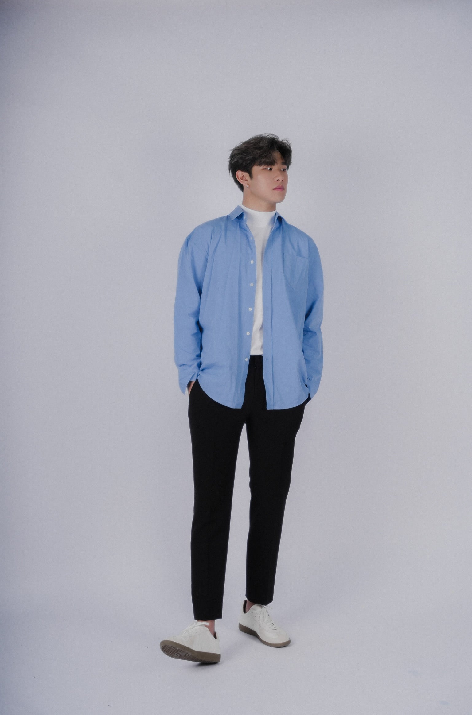 淺藍襯衫Blue Shirt-韓國男裝